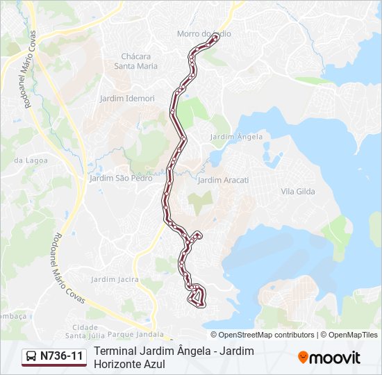 N736-11 bus Line Map