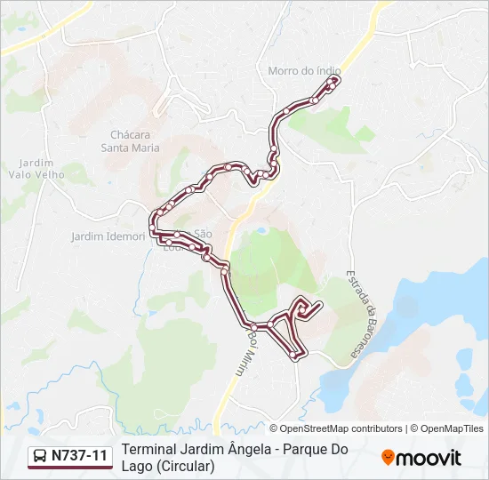 N737-11 Bus Line Map