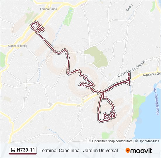N739-11 bus Line Map