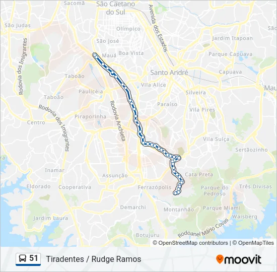 51 Bus Line Map