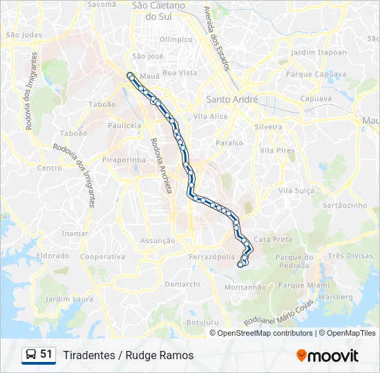 51 Bus Line Map