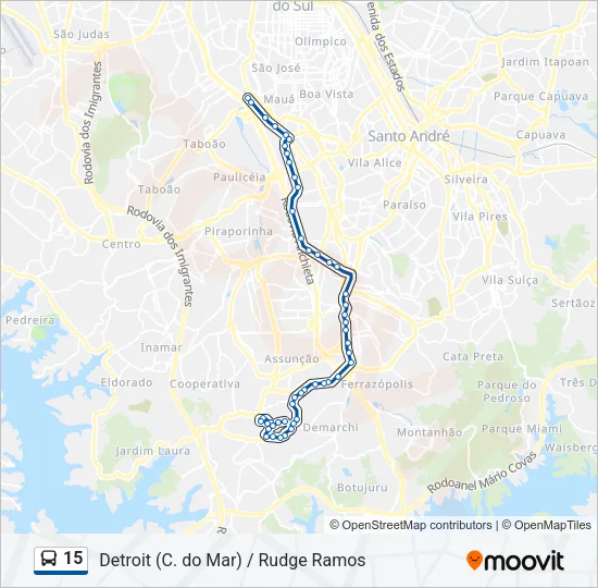 15 Bus Line Map