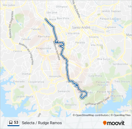 53 Bus Line Map