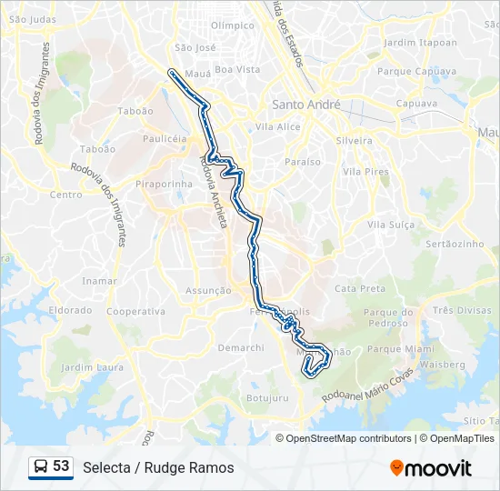 53 Bus Line Map