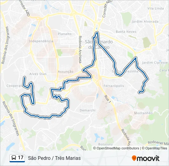 17 Bus Line Map