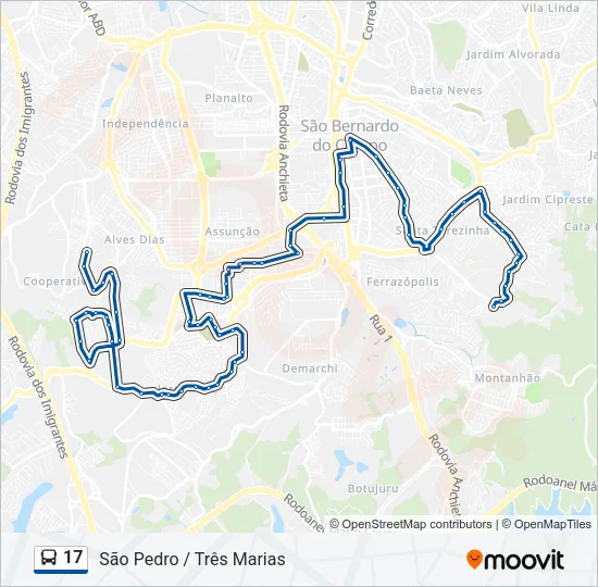 17 Bus Line Map
