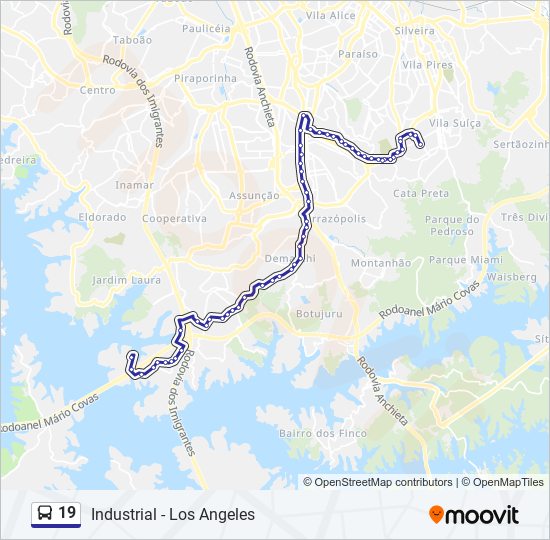 Mapa de 19 de autobús