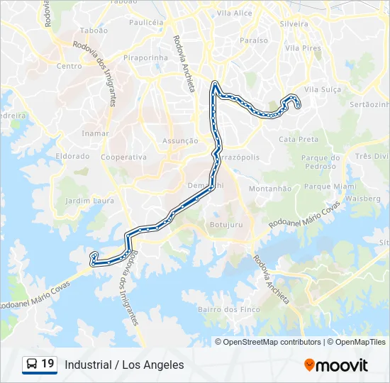19 Bus Line Map