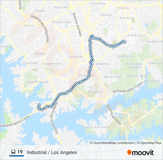 19 Bus Line Map