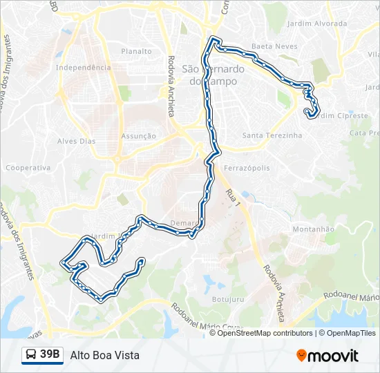 39B Bus Line Map