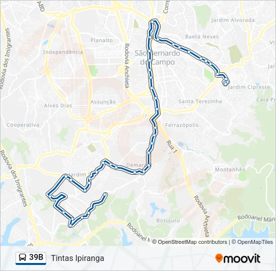 39B Bus Line Map