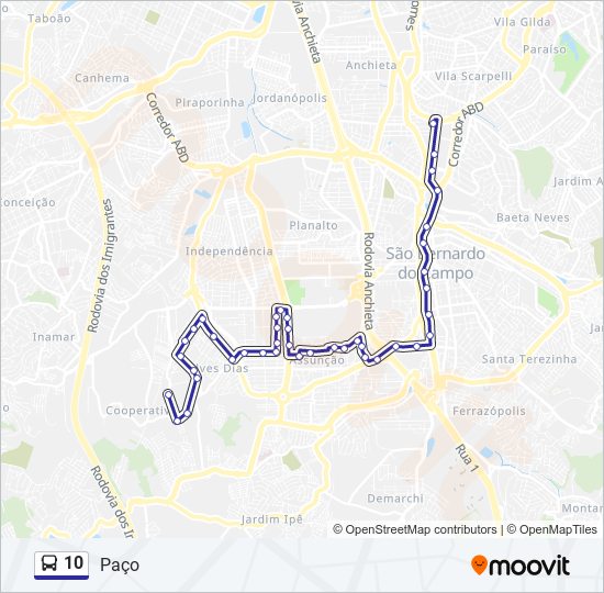 10 bus Line Map