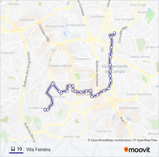 10 bus Line Map