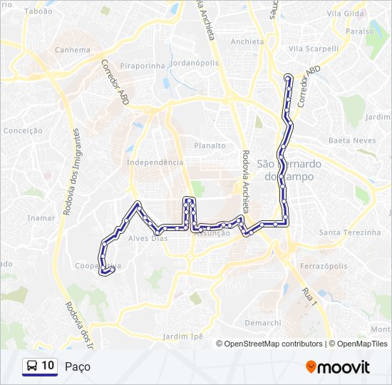 10 bus Line Map