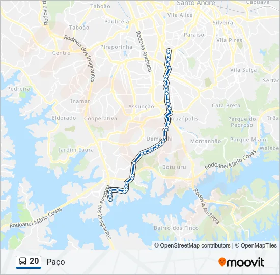 20 Bus Line Map
