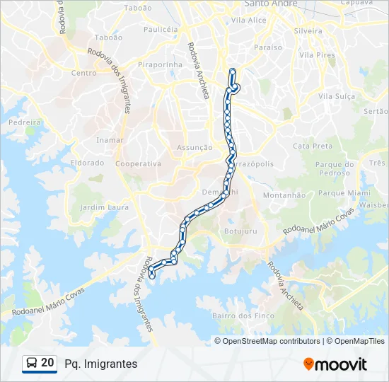 20 Bus Line Map