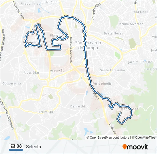 08 Bus Line Map