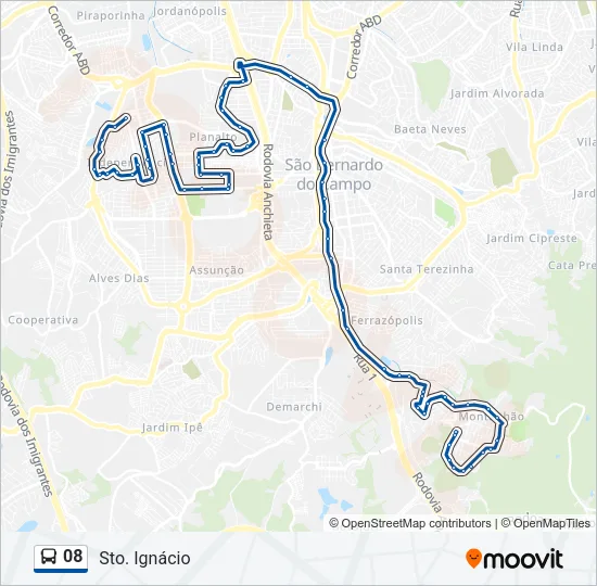08 Bus Line Map
