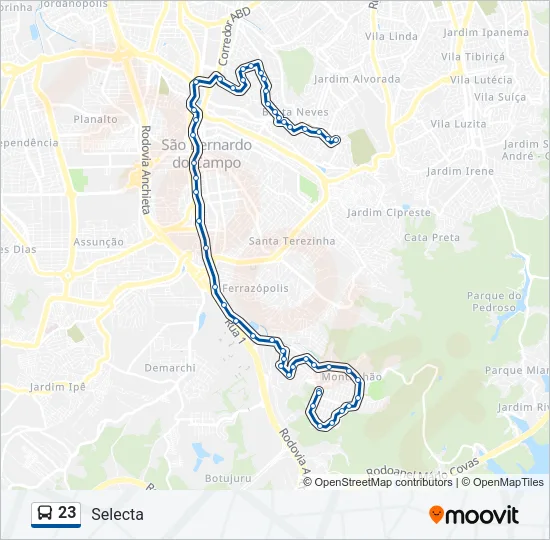 23 Bus Line Map