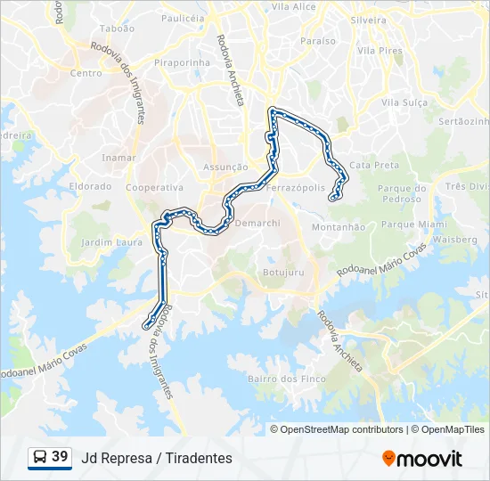 39 Bus Line Map