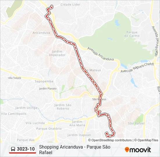 3023-10 Bus Line Map