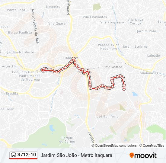 371210 Route: Schedules, Stops & Maps - Metrô Itaquera (Updated)