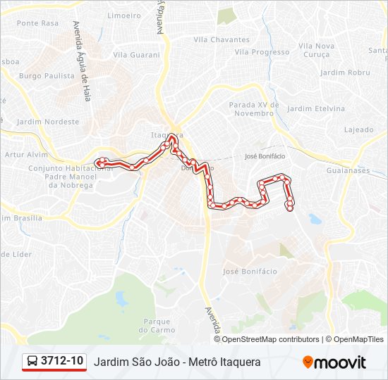 371210 Route: Schedules, Stops & Maps - Metrô Itaquera (Updated)