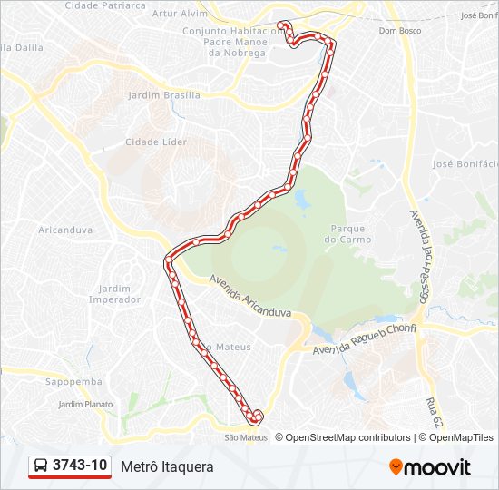 374310 Route: Schedules, Stops & Maps - Metrô Itaquera (Updated)