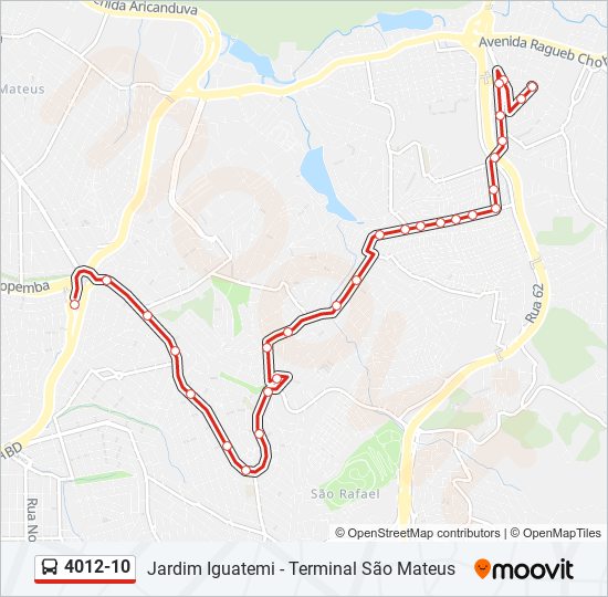 4012-10 bus Line Map