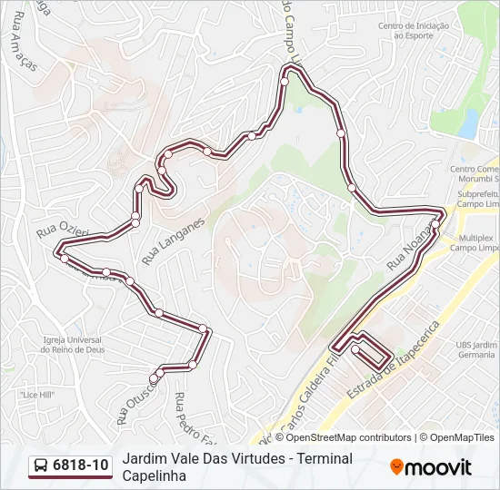6818-10 Bus Line Map
