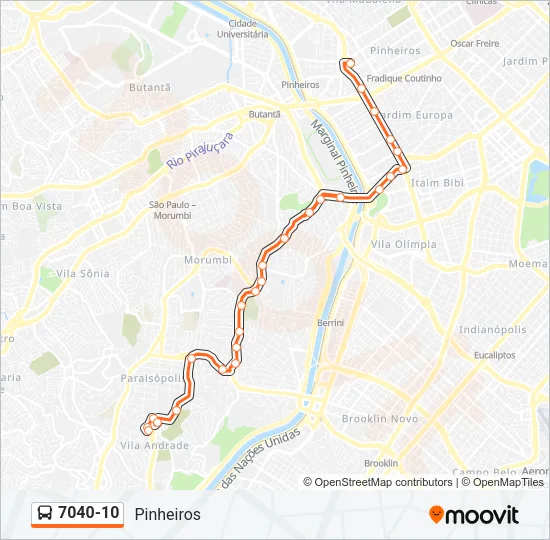7040-10 Bus Line Map