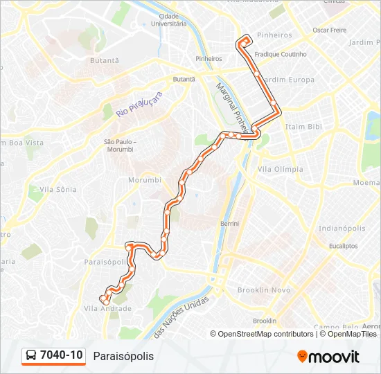 7040-10 Bus Line Map