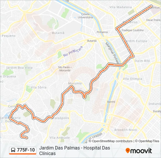 775F-10 Bus Line Map