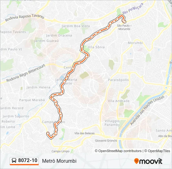8072-10 Bus Line Map