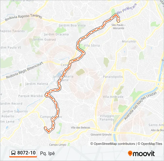 8072-10 Bus Line Map