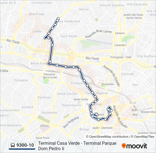 9300-10 Bus Line Map