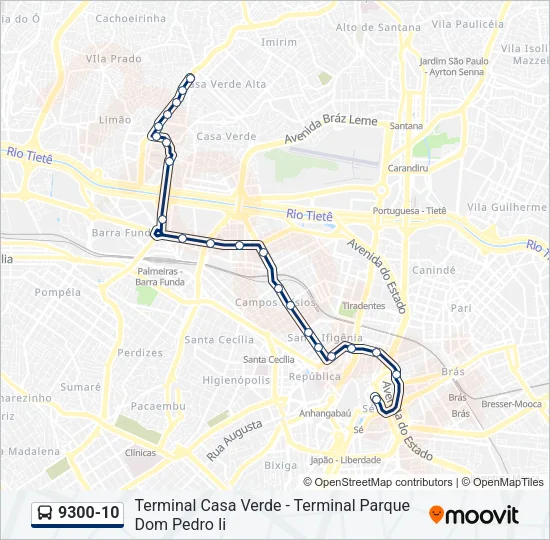 9300-10 Bus Line Map