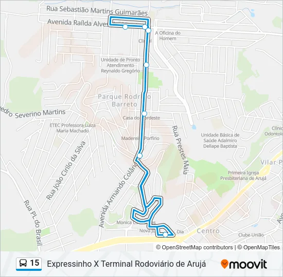 15 Bus Line Map