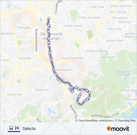 24 bus Line Map