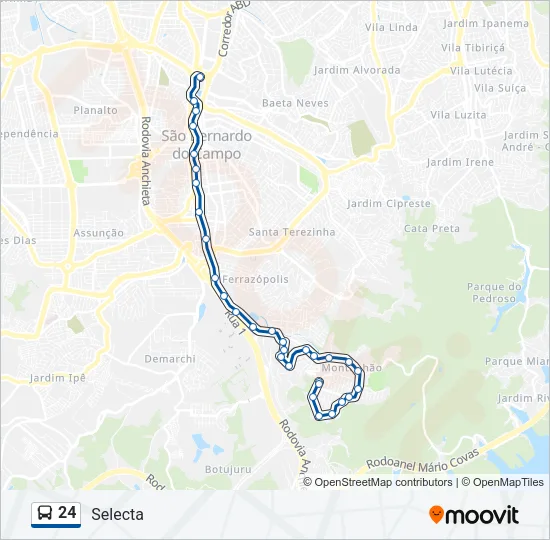 24 Bus Line Map