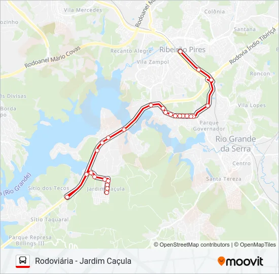 9 JARDIM CAÇULA Bus Line Map