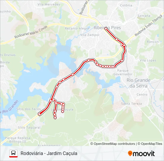 9 JARDIM CAÇULA Bus Line Map