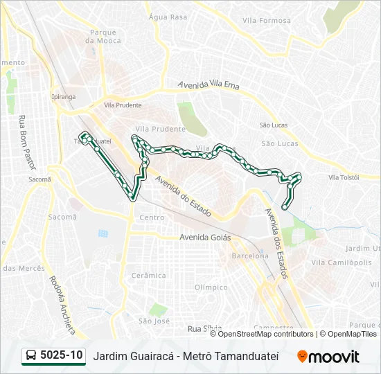 5025-10 Bus Line Map