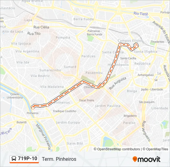 719P-10 Bus Line Map