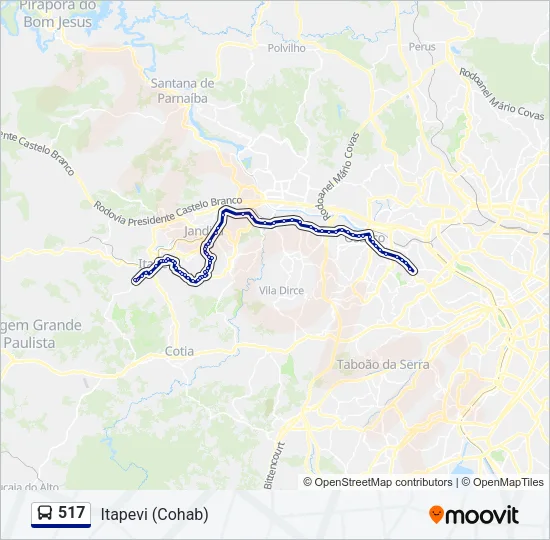 517 Bus Line Map
