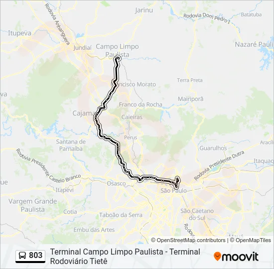 803 Bus Line Map