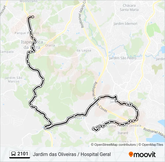 2101 Bus Line Map