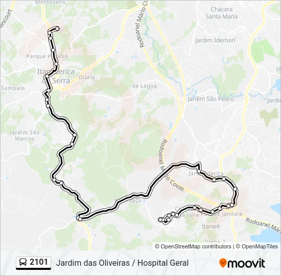 2101 Bus Line Map