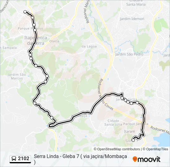 2102 Bus Line Map