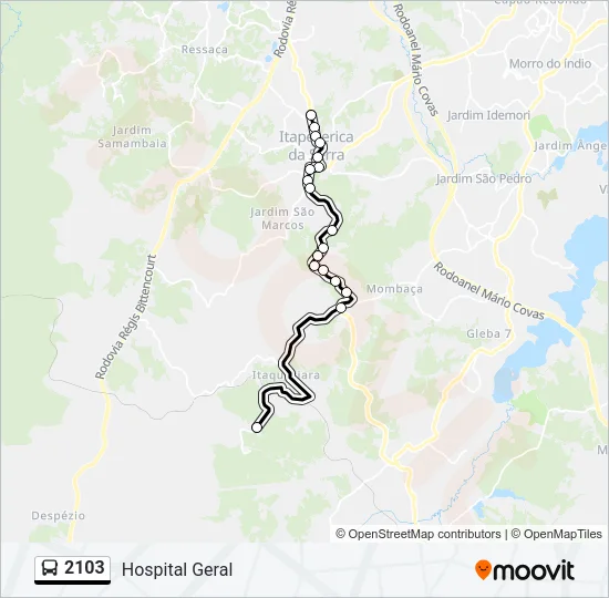 2103 Bus Line Map